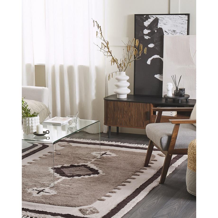 Beliani Tapis en Coton  GEYVE  