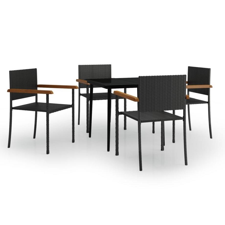 Ensemble de salle à manger de jardin rotin synthétique