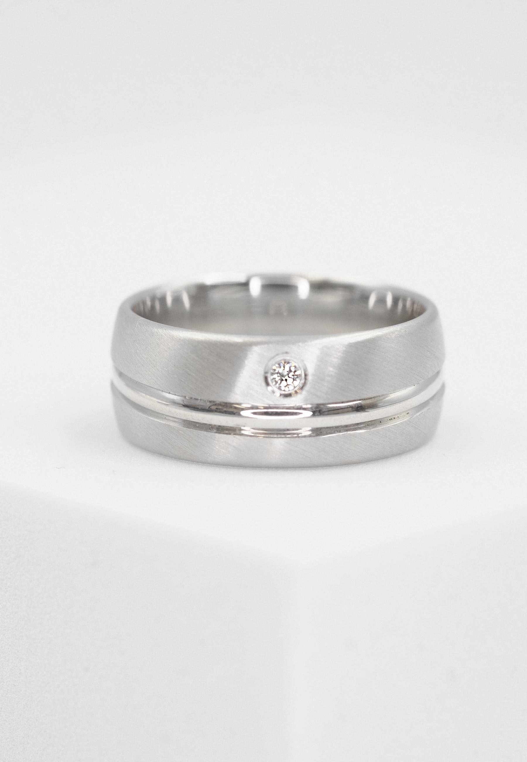 MUAU Schmuck  Bague de partenaire en argent 925 Zircone 