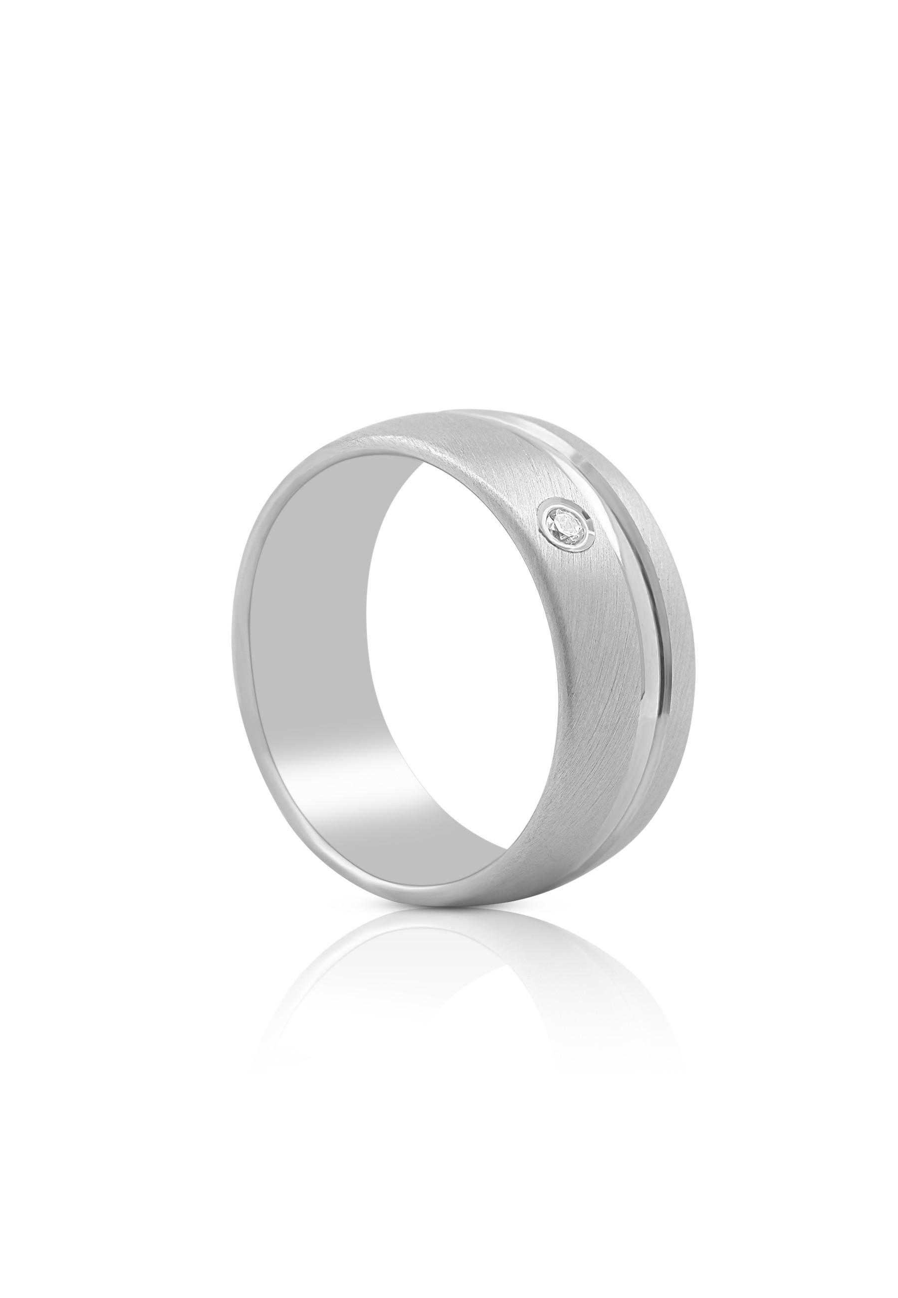 MUAU Schmuck  Bague de partenaire en argent 925 Zircone 