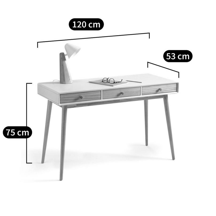 La Redoute Intérieurs Bureau 3 tiroirs  