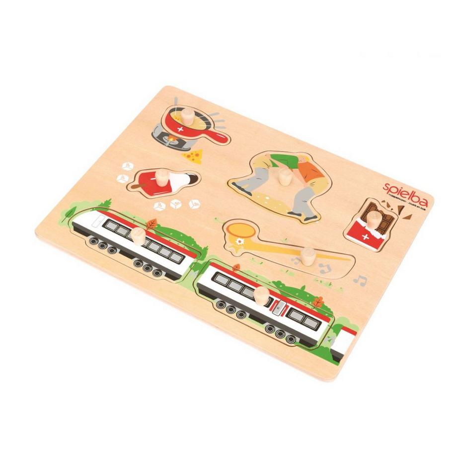 Spielba Holzspielwaren  Puzzle Schweizer Motive (7Teile) 