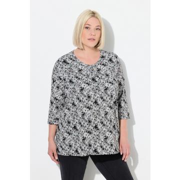 Shirt, Blüten, A-Linie, Rundhals, 3/4-Arm