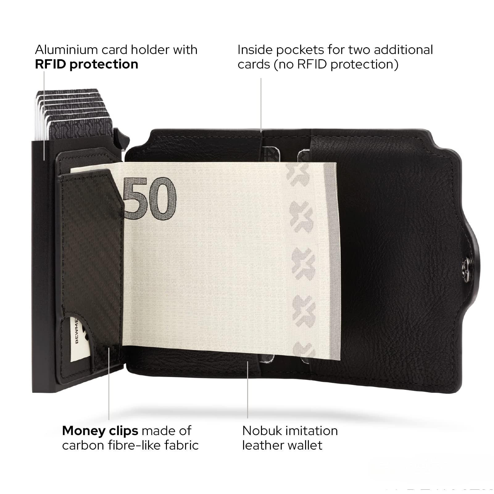 Only-bags.store Porta carte d'identità e badge con protezione RFID e fermasoldi  