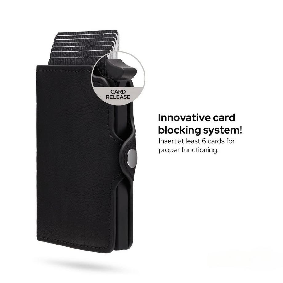 Only-bags.store Porta carte d'identità e badge con protezione RFID e fermasoldi  