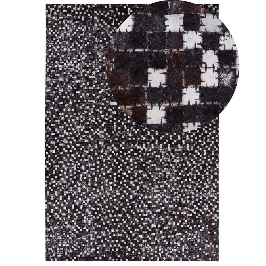 Beliani Tappeto en Pelle di vacchetta Moderno AKKESE  