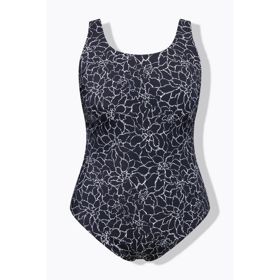 Ulla Popken Costume da bagno floreale senza coppe  