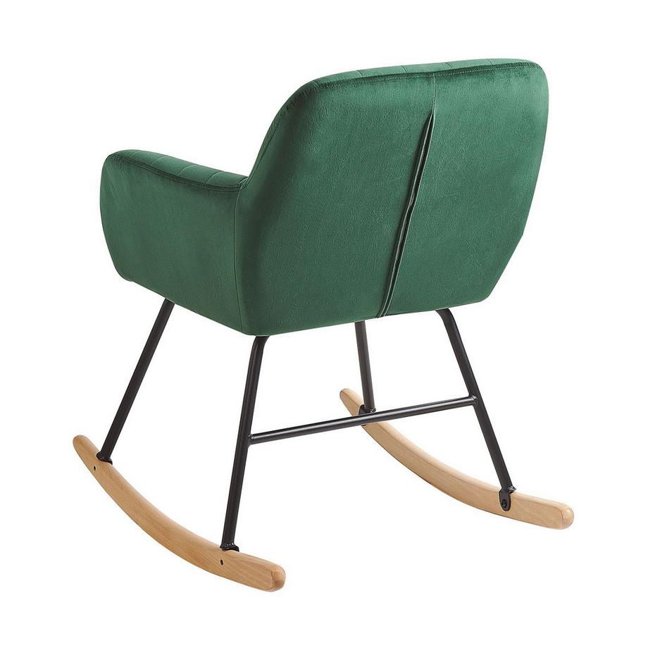 Beliani Schaukelsessel aus Samtstoff Modern LIARUM  