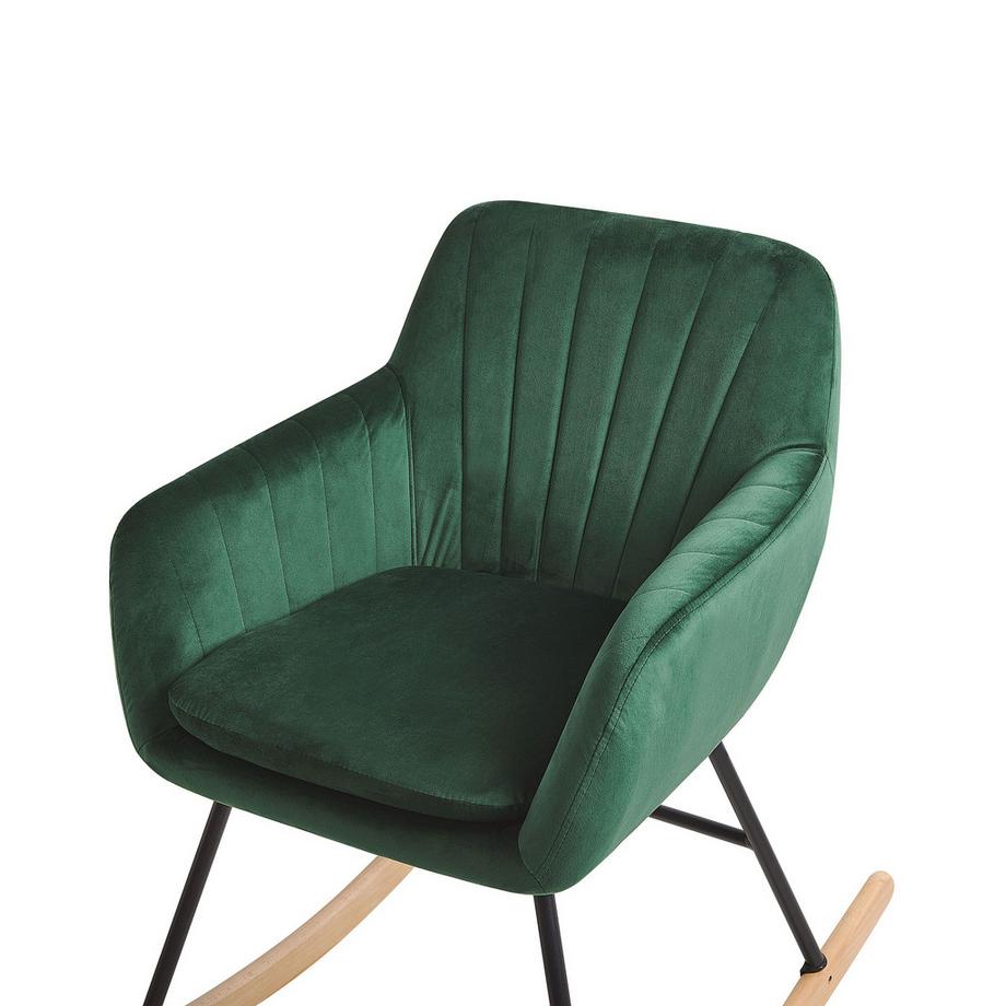 Beliani Schaukelsessel aus Samtstoff Modern LIARUM  