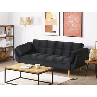 Beliani Schlafcouch aus Samtstoff Retro ASBY  