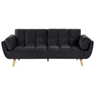 Beliani Schlafcouch aus Samtstoff Retro ASBY  