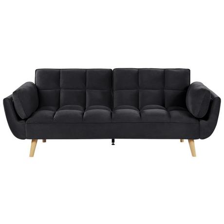 Beliani Schlafcouch aus Samtstoff Retro ASBY  