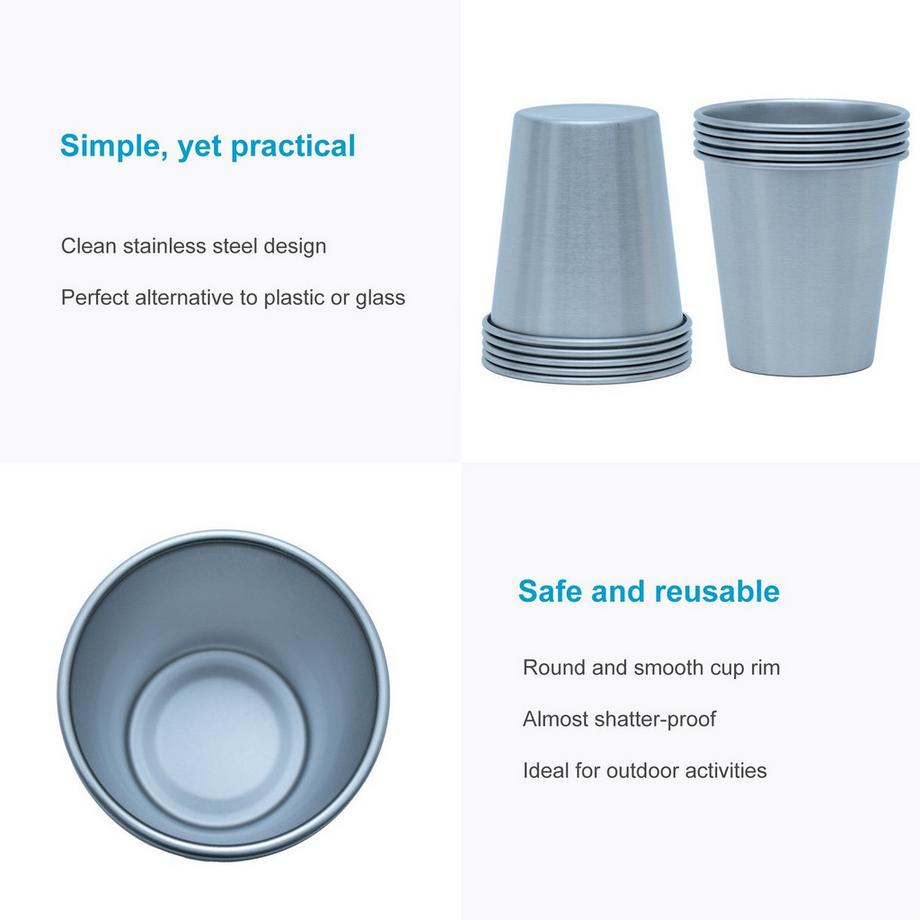 Intirilife Stapelbare Camping Becher (5er-Set)  