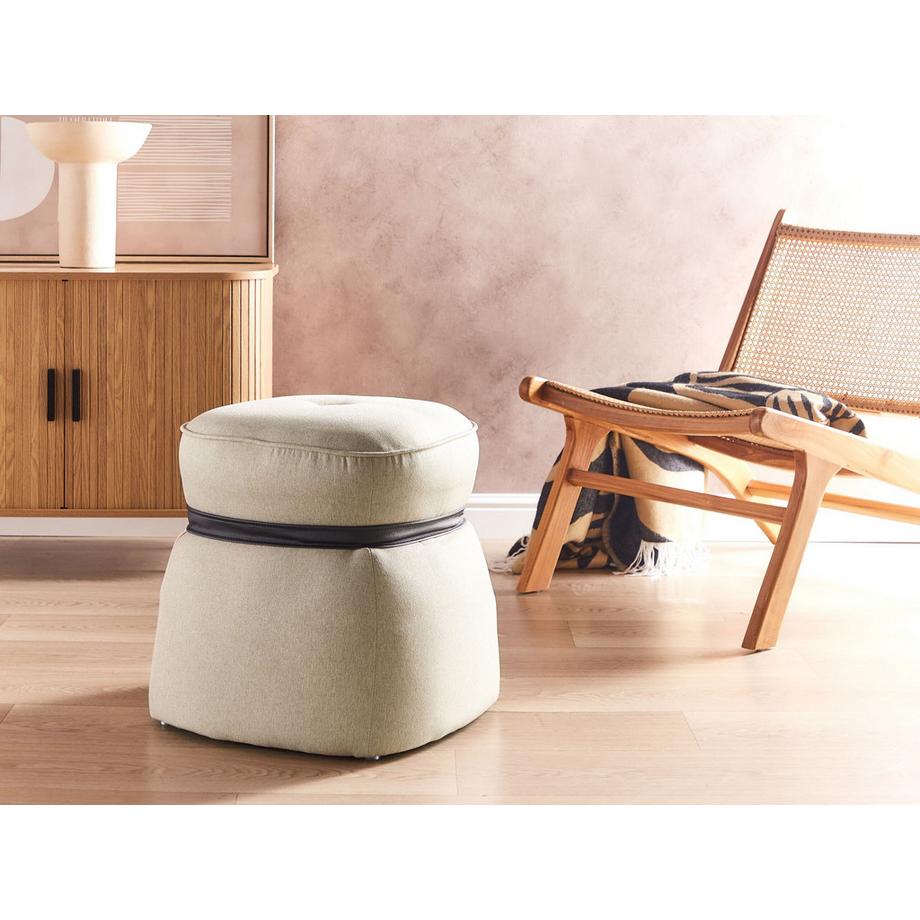 Beliani Pouf en Lino sintetico Moderno MONTEREY  