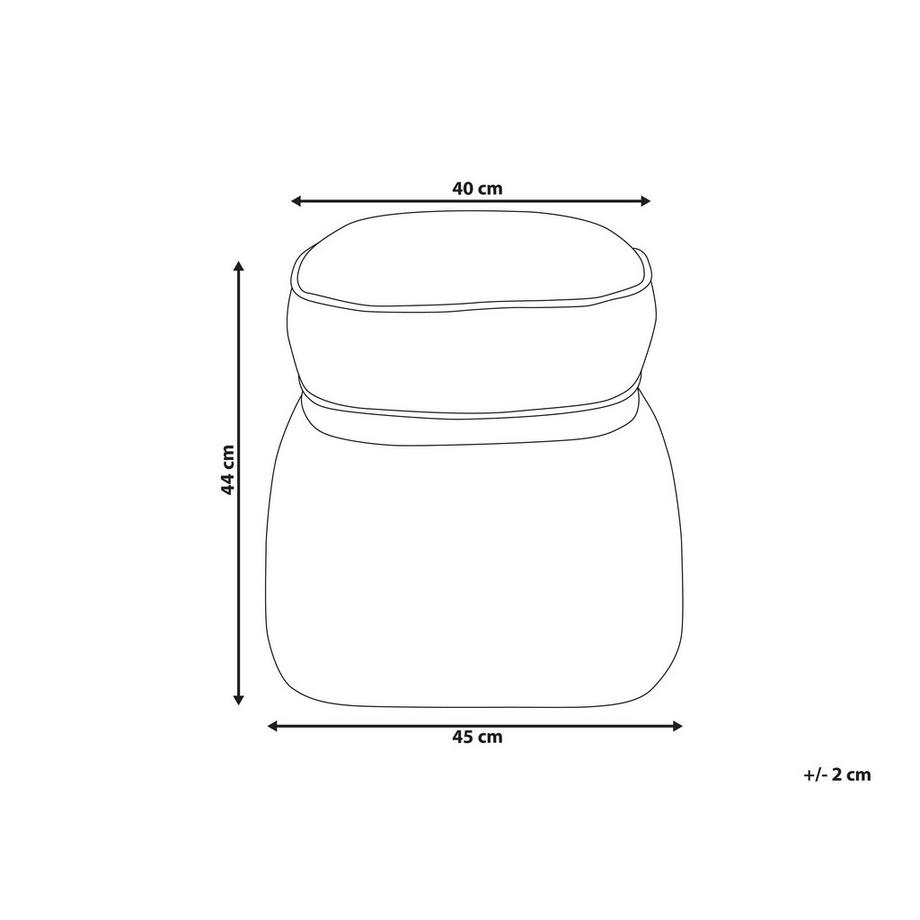 Beliani Pouf en Lino sintetico Moderno MONTEREY  