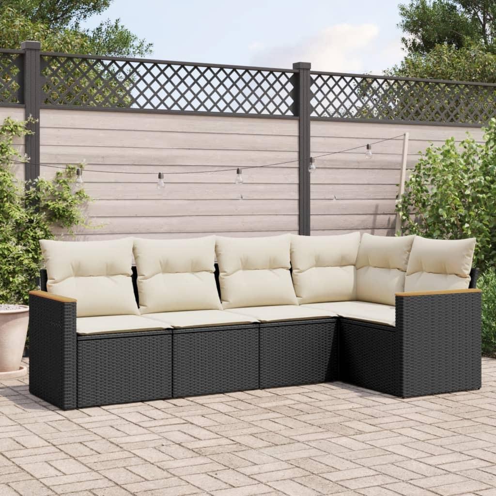 VidaXL set divano da giardino Polirattan  