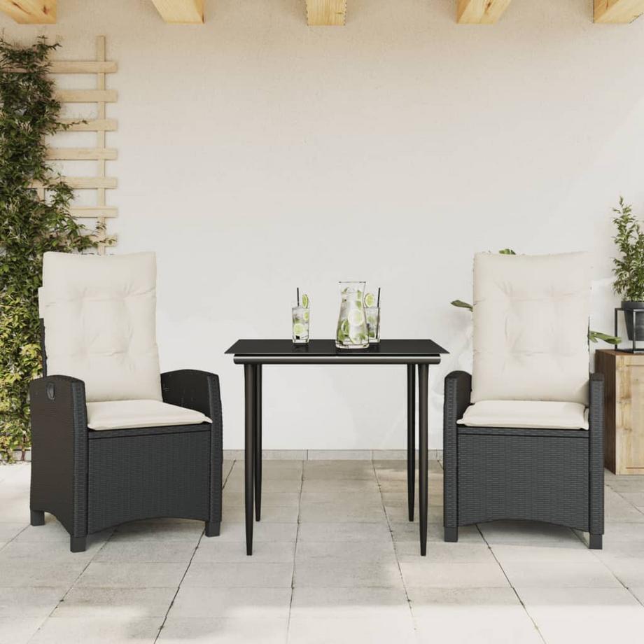 VidaXL Ensemble à manger de jardin rotin synthétique  
