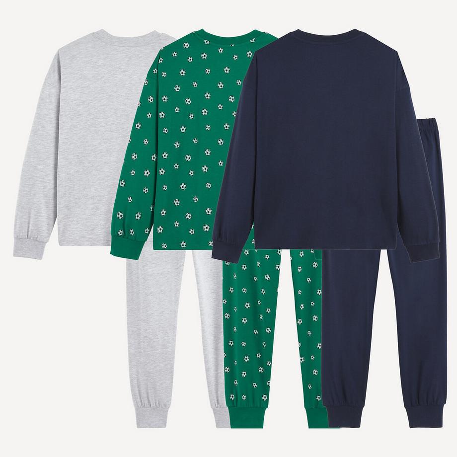 La Redoute Collections  3er-Pack Pyjamas aus Baumwolle 
