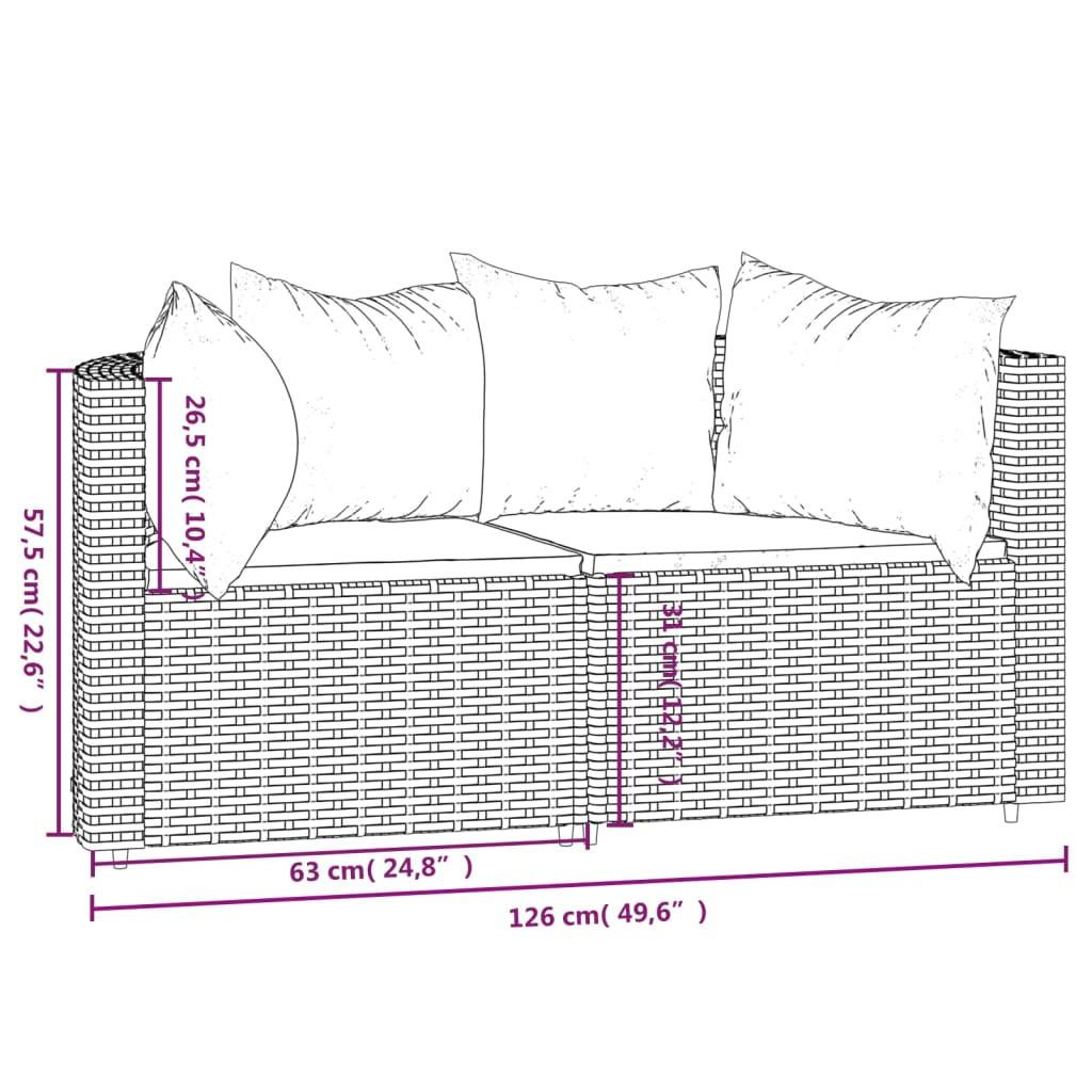 VidaXL Ecksofa poly-rattan  