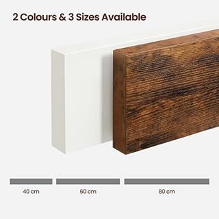 Pricenet Mensola da parete moderna bianca, 40 cm, può contenere 10-15 kg  