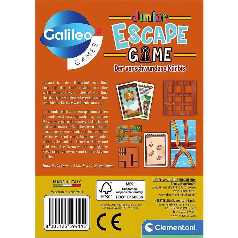 Clementoni  Escape Junior - La zucca scomparsa 