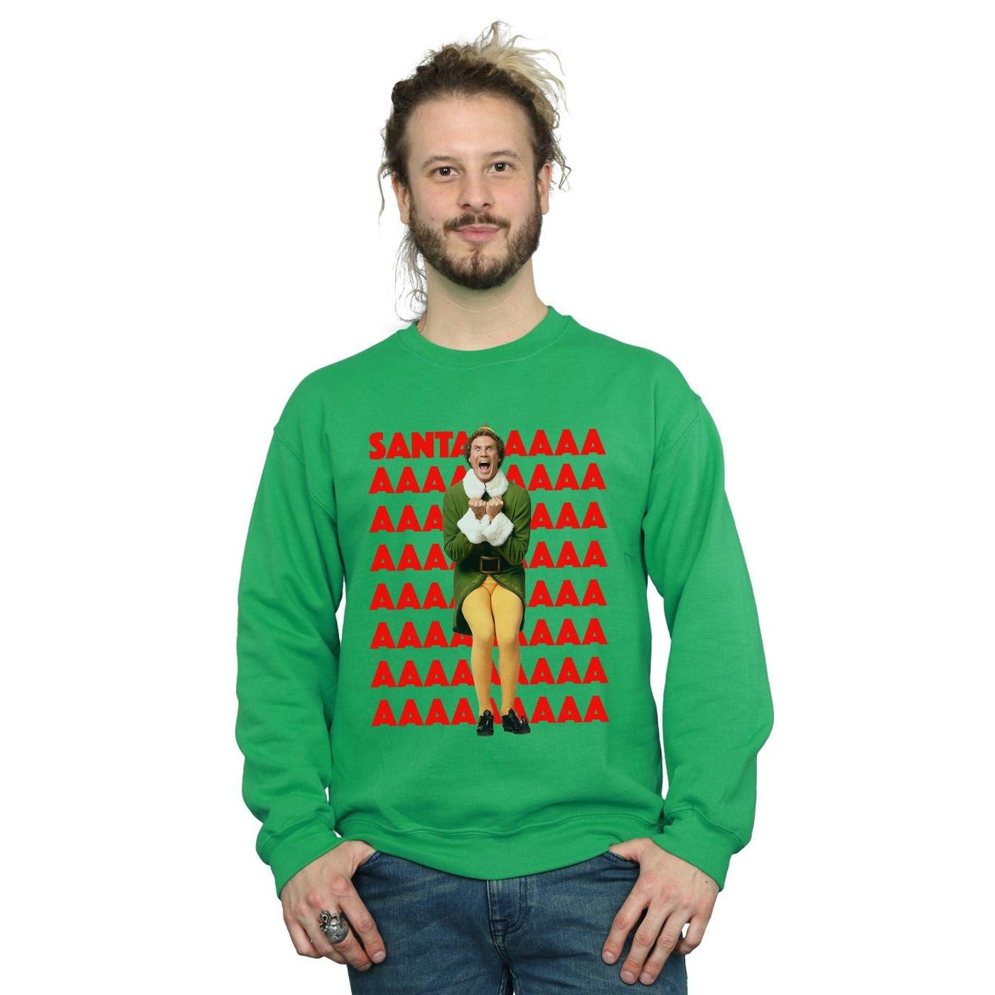 Elf  Buddy Santa Scream Sweatshirt 