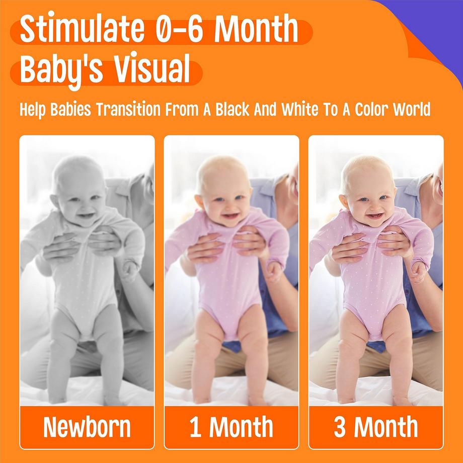 Activity-board  100 Seiten Sunte Baby Visual Stimulus Flash Card, 50 Stück High Contrast Baby Flash Cards Sensory Toy 