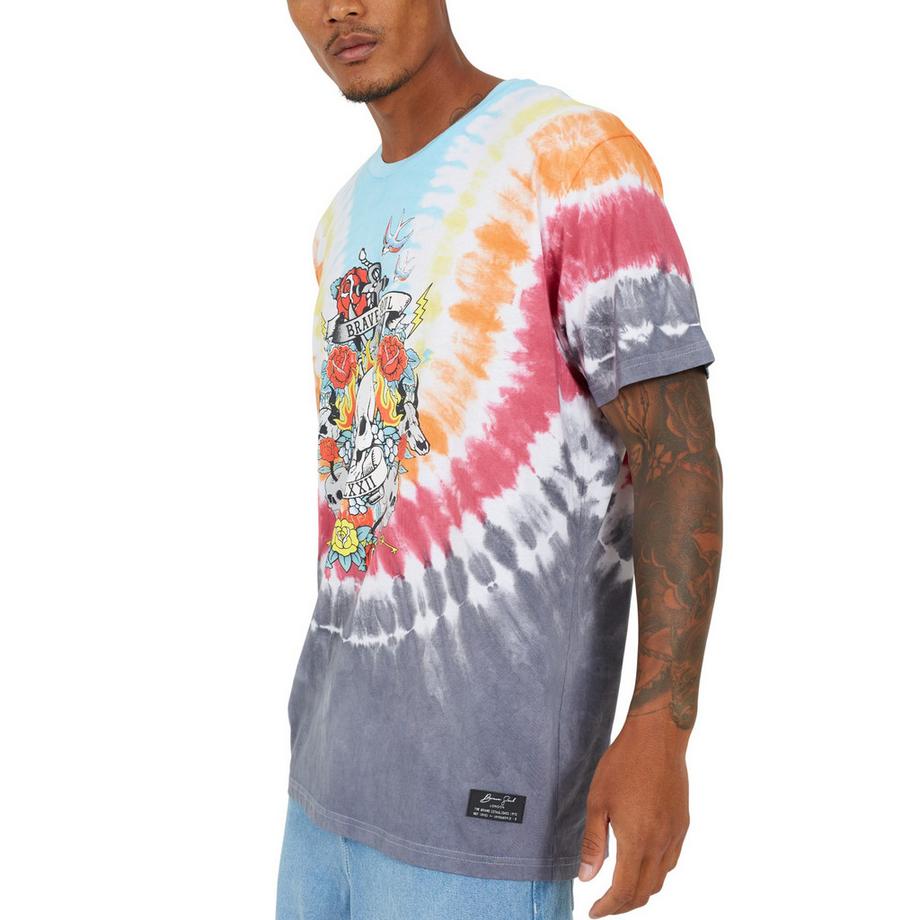 Brave Soul  Maglietta Oversize Tie Dye Girocollo 