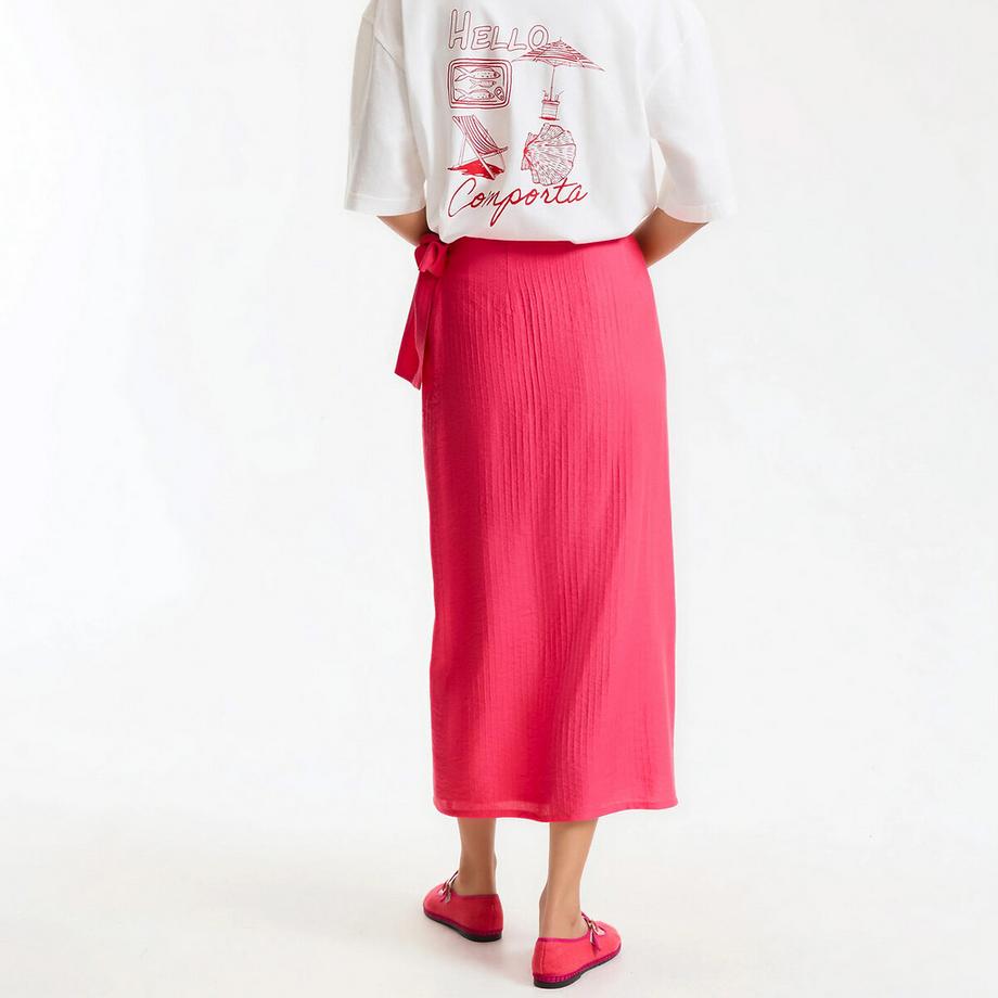 La Redoute Collections Midi Wickelrock zum Binden  