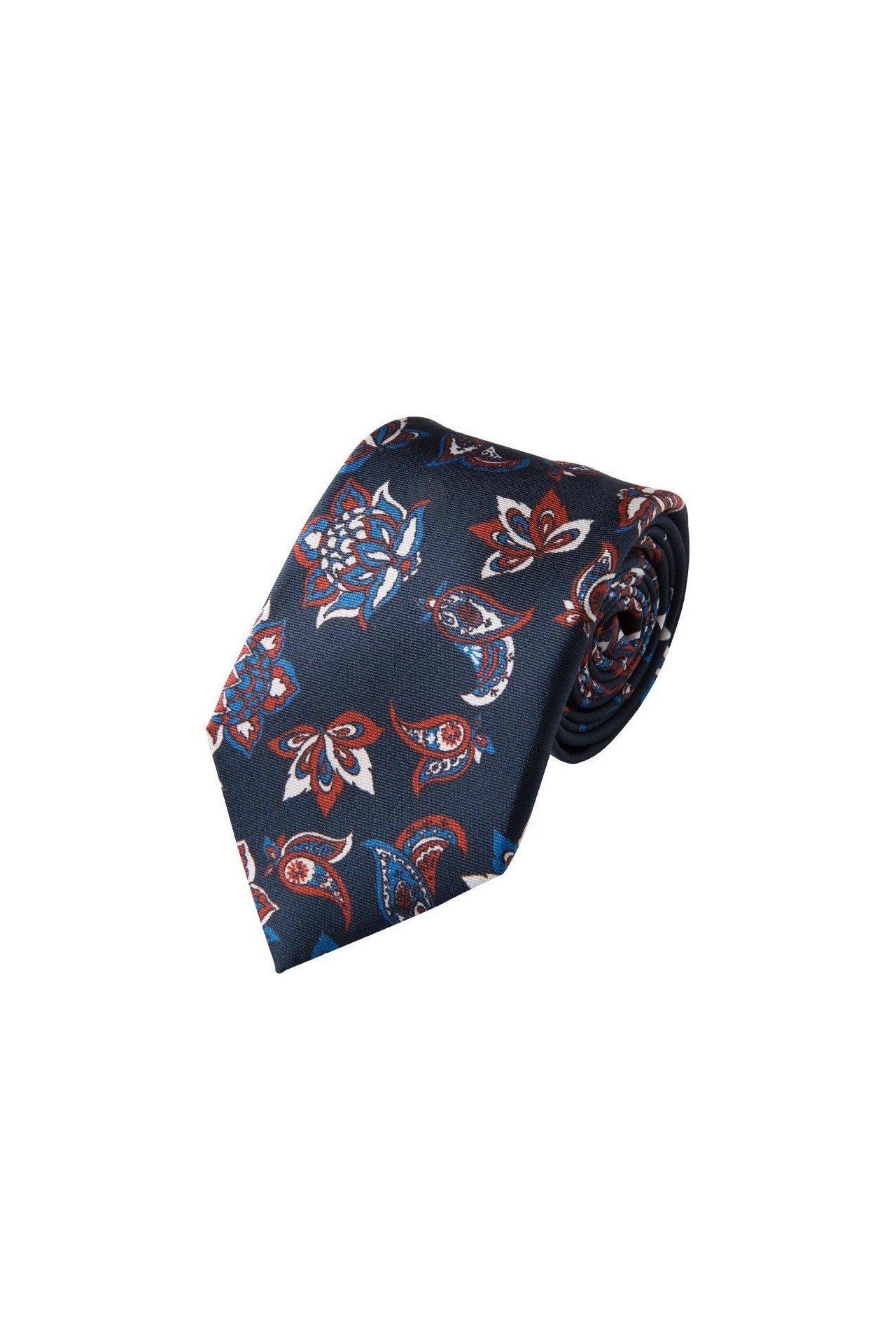 Atelier F&B  Cravate à motifs cachemires en soie 
