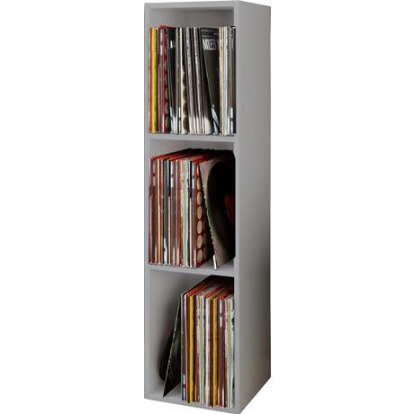 VCM Bois Disques vinyles LP Stand Étagère d'archivage Support de rangement Platto 3 compartiments  