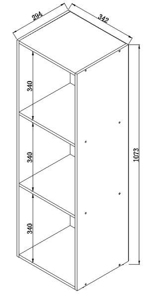 VCM Bois Disques vinyles LP Stand Étagère d'archivage Support de rangement Platto 3 compartiments  