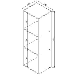 VCM Bois Disques vinyles LP Stand Étagère d'archivage Support de rangement Platto 3 compartiments  