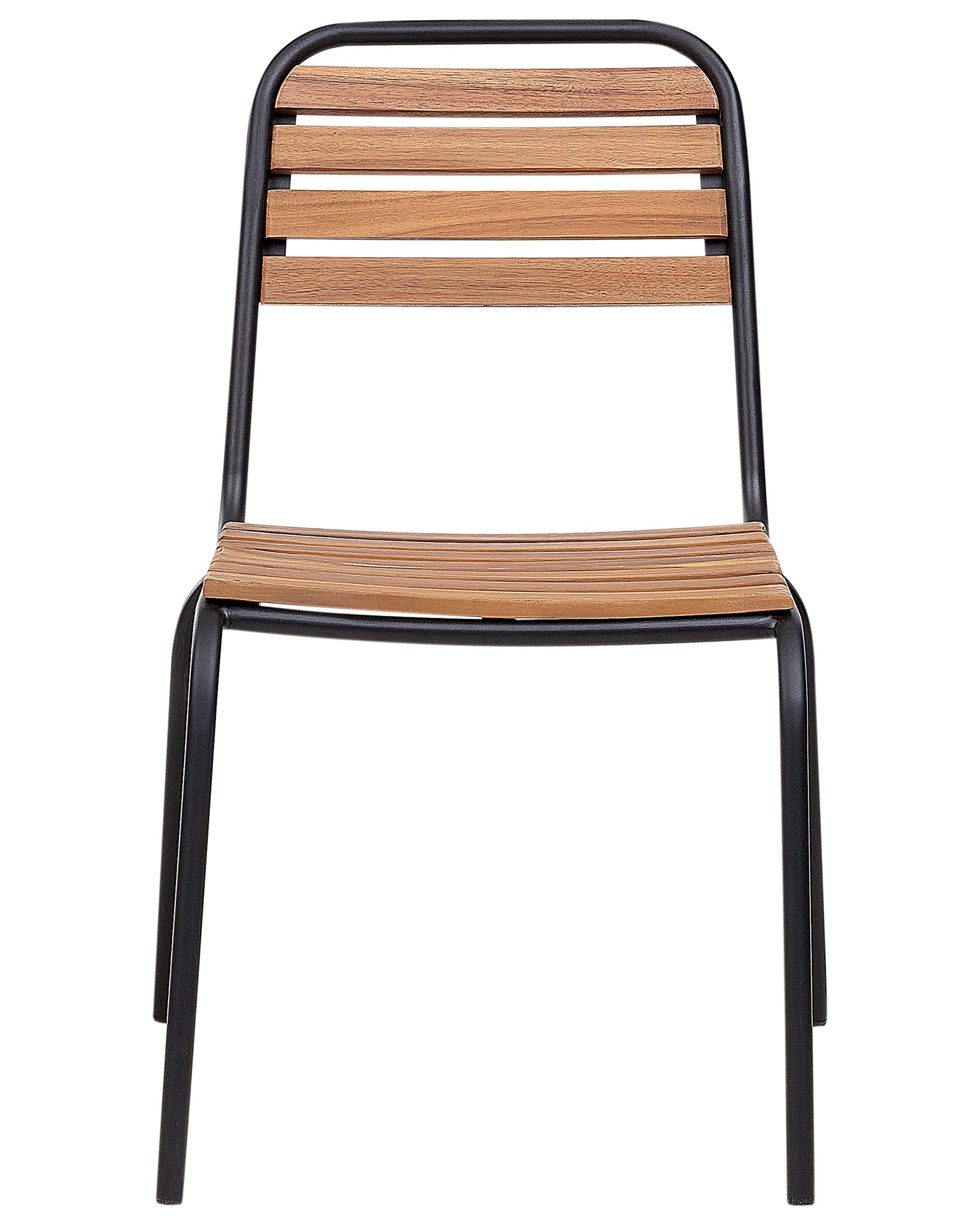 Beliani Set di 6 sedie da giardino en Legno d'acacia Rustico VALLESE  