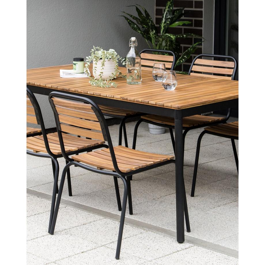 Beliani Gartenstuhl 6er Set aus Akazienholz Rustikal VALLESE  