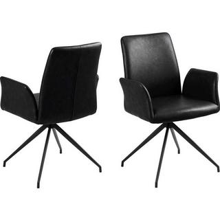 mutoni Chaise pivotante avec accoudoir Fly noir  