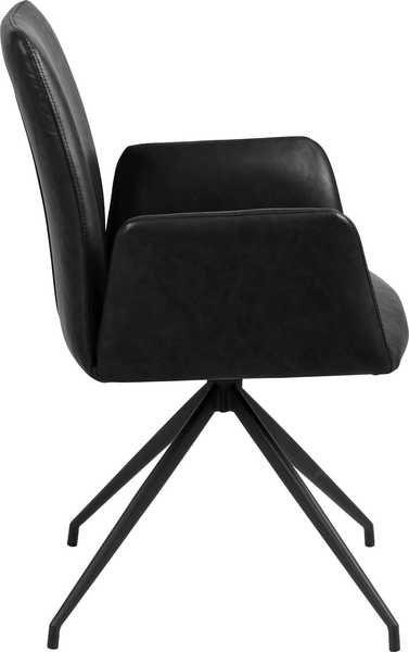 mutoni Chaise pivotante avec accoudoir Fly noir  