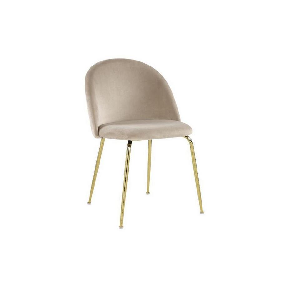 Vente-unique Lot de 2 chaises MELBOURNE Velours métal doré  