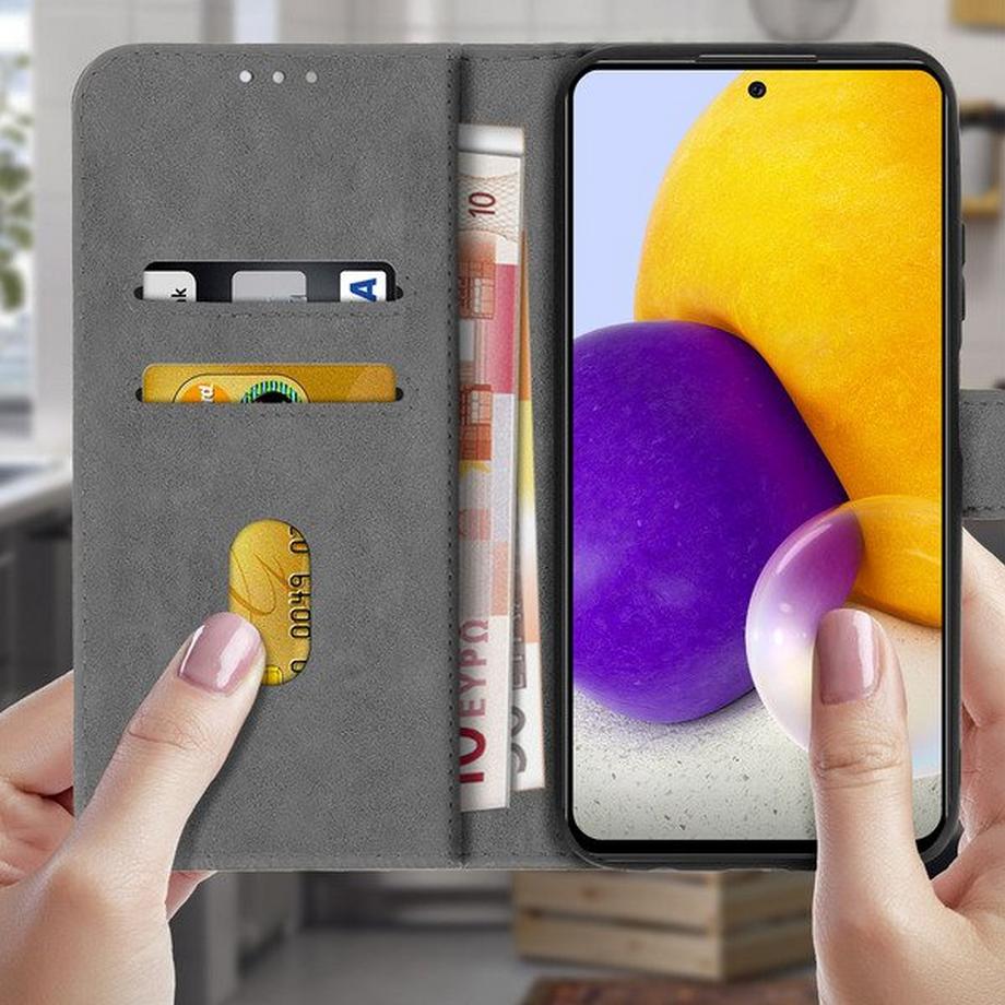 Avizar  Custodia folio per Galaxy A72 Grigia 