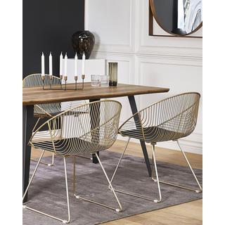 Beliani Esszimmerstuhl 2er Set aus Stahl Industriell AURORA  