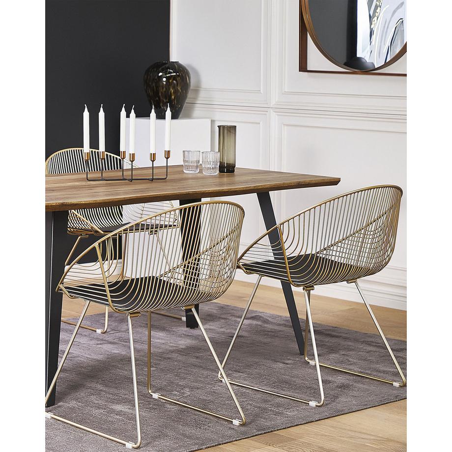 Beliani Set di 2 sedie da pranzo en Acciaio Industriale AURORA  