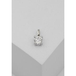 MUAU Schmuck  Solitär Anhänger 4-Griff-Fassung Weissgold 750 Diamant 0.33ct. 9x5.5mm 