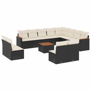 VidaXL set divano da giardino Polirattan  