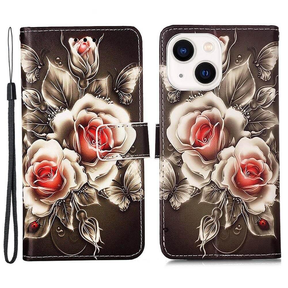 Cover-Discount  iPhone 15 - Custodia in pelle custodia Roses 