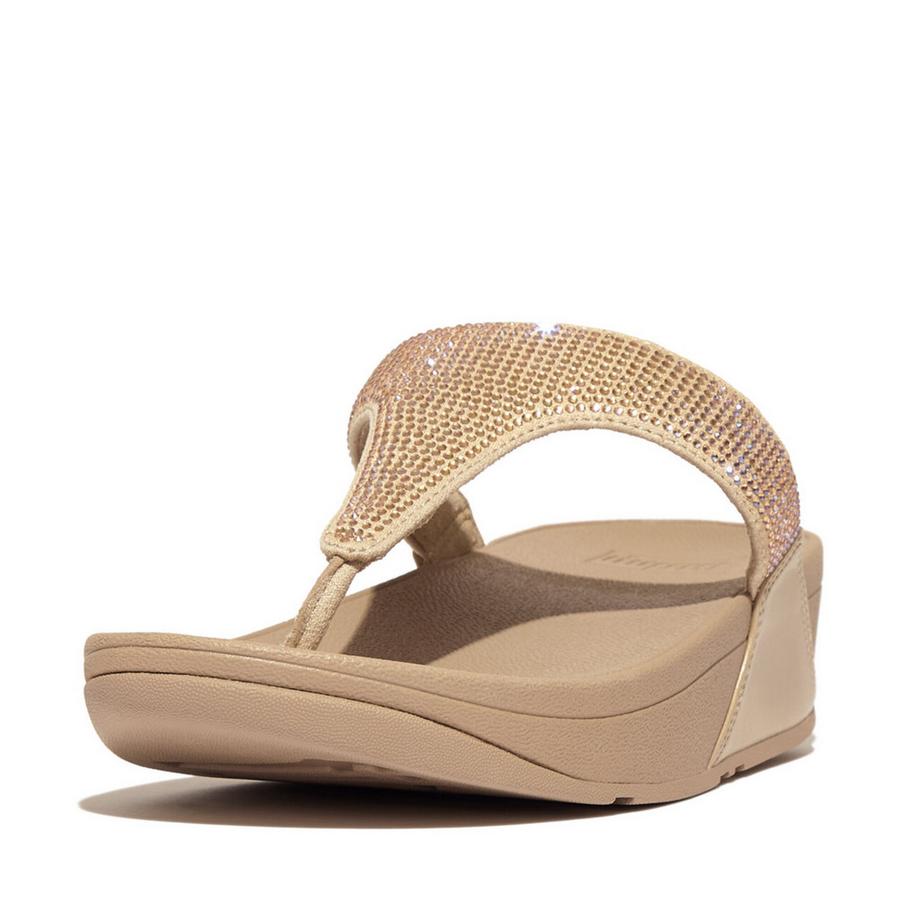 Fitflop Lulu Kristallverzierte Zehensteg-Sandalen  
