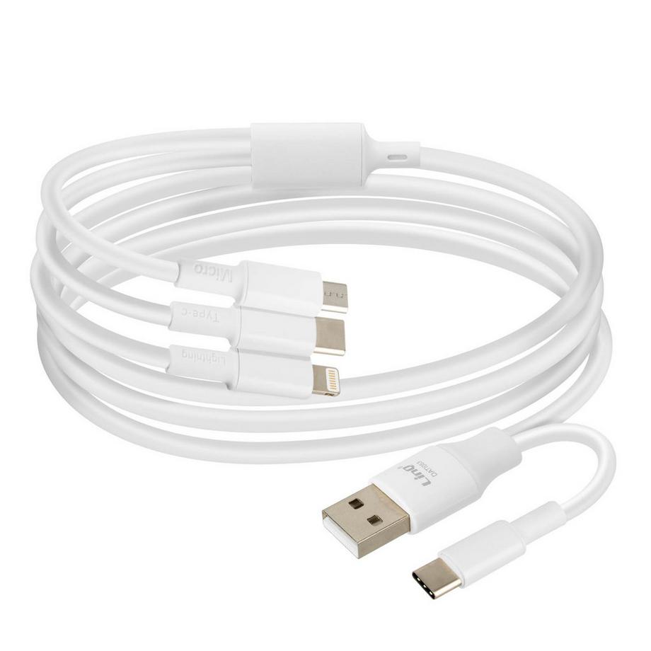 Universal 5-in-1 Kabel LinQ 1.2m Weiß