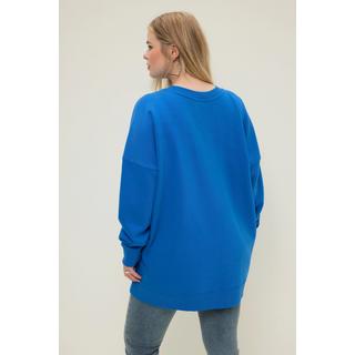 Studio Untold  Sweat-shirt oversized à col rond et manches longues, message 3D 