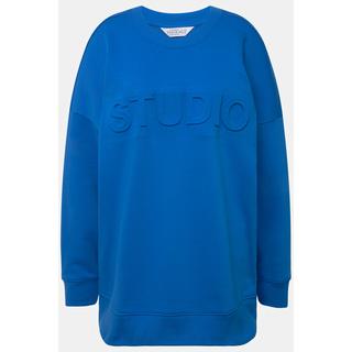 Studio Untold  Sweat-shirt oversized à col rond et manches longues, message 3D 