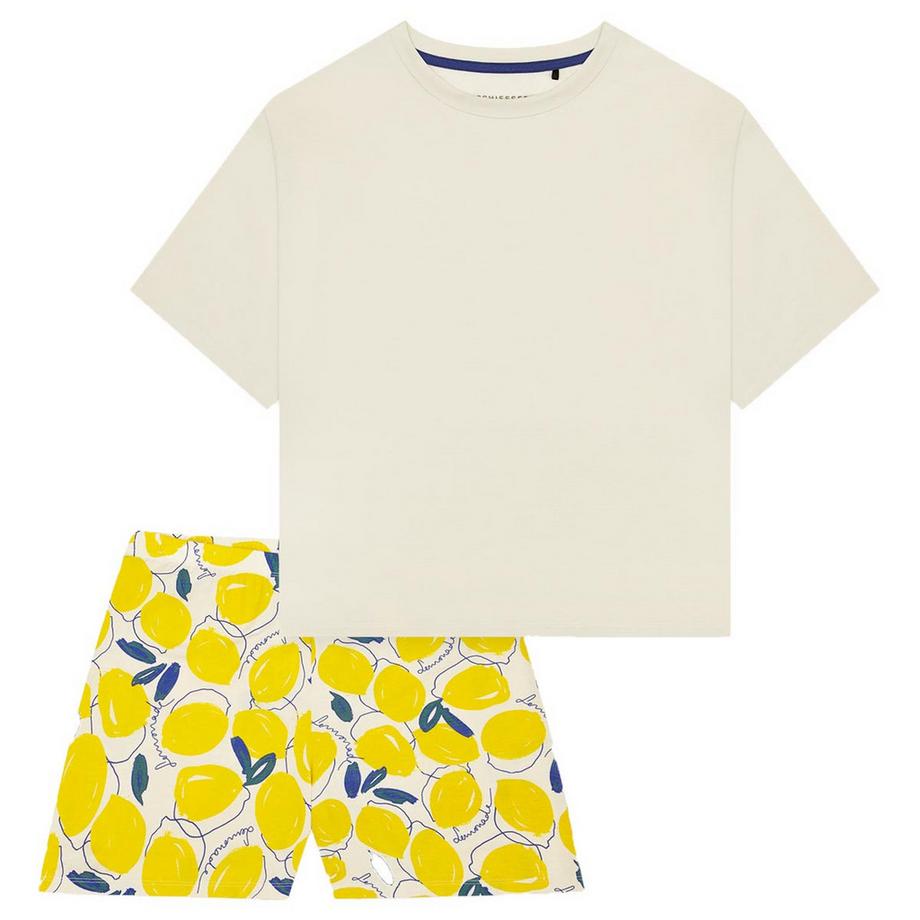 Schiesser Casual Fashion Pyjama Set mit Zitronenprint  