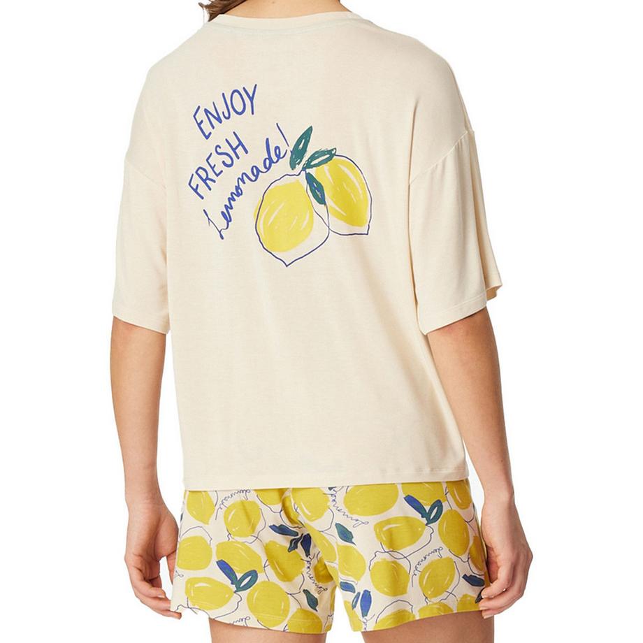 Schiesser Casual Fashion Pyjama Set mit Zitronenprint  